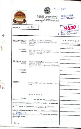 Reclamação Trabalhista 923/1982