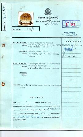 Reclamação Trabalhista 618/1978
