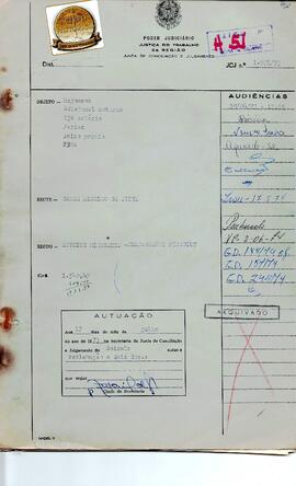 Reclamação Trabalhista 1071/1973