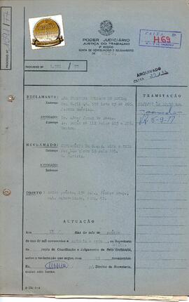 Reclamação Trabalhista 1591/1977