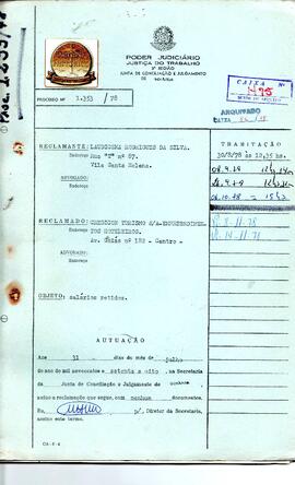 Reclamação Trabalhista 1353/1978