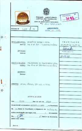 Reclamação Trabalhista 1157/1979