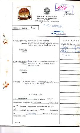 Reclamação Trabalhista 2154/1980