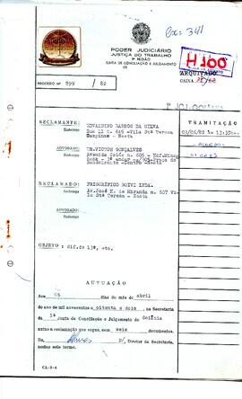 Reclamação Trabalhista 899/1982