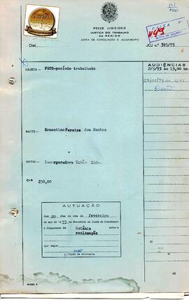 Reclamação Trabalhista 395/1973