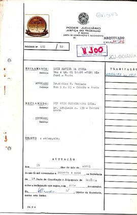 Reclamação Trabalhista 962/1982