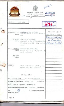 Reclamação Trabalhista 3028/1981