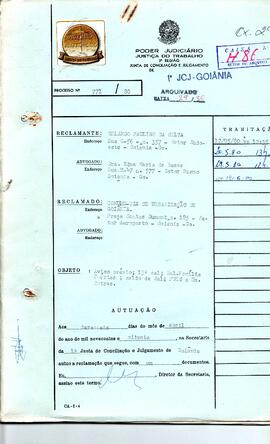 Reclamação Trabalhista 771/1980