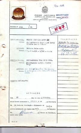 Reclamação Trabalhista 3031/1981