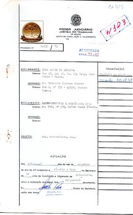Reclamação Trabalhista 2634/1983