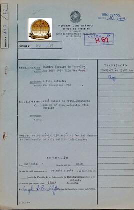 Reclamação Trabalhista 847/1977