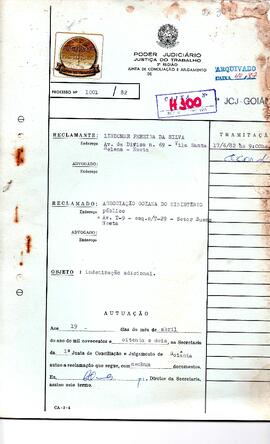 Reclamação Trabalhista 1001/1982