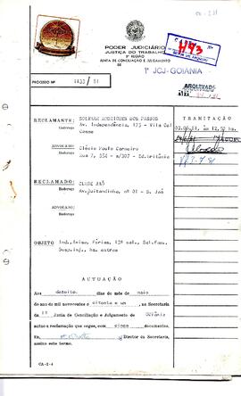 Reclamação Trabalhista 1133/1981