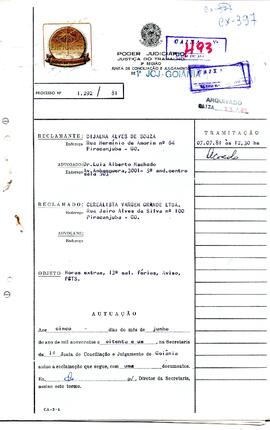 Reclamação Trabalhista 1292/1981