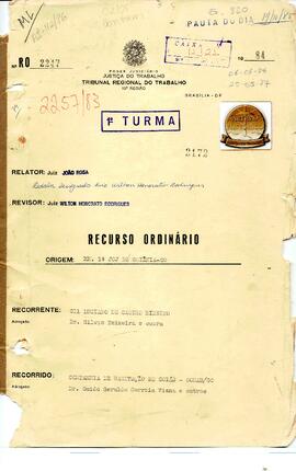 Reclamação Trabalhista 2257/1983