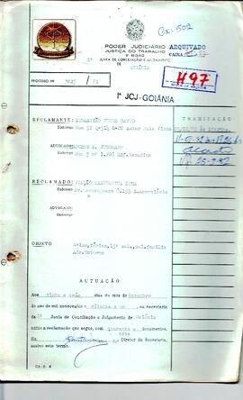 Reclamação Trabalhista 3025/1981