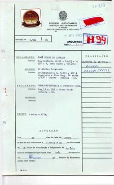 Reclamação Trabalhista 1364/1981
