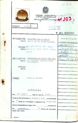 Reclamação Trabalhista 1443/1982