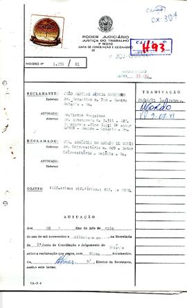 Reclamação Trabalhista 1231/1981