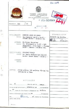 Reclamação Trabalhista 623/1981