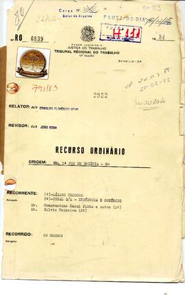 Reclamação Trabalhista 791/1983
