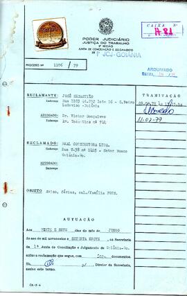 Reclamação Trabalhista 1106/1979