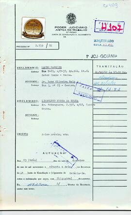Reclamação Trabalhista 2759/1982