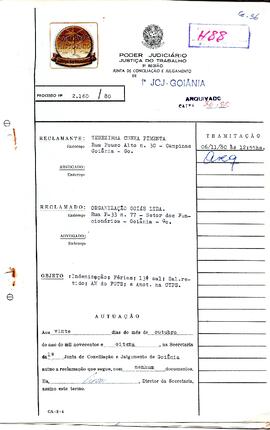 Reclamação Trabalhista 2160/1980