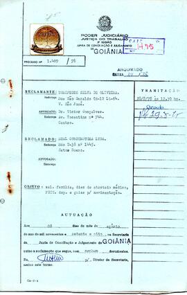 Reclamação Trabalhista 1409/1978