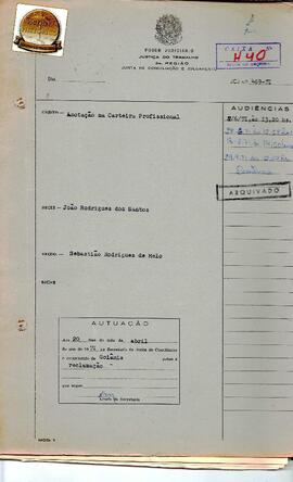 Reclamação Trabalhista 469/1971