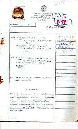 Reclamação Trabalhista 201/1982