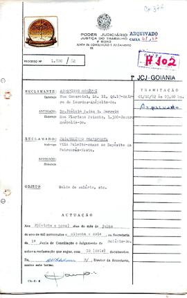 Reclamação Trabalhista 1800/1982
