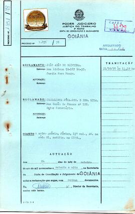 Reclamação Trabalhista 1851/1978