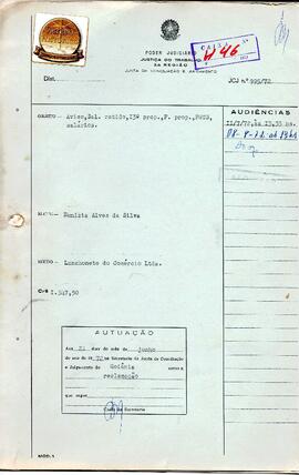Reclamação Trabalhista 995/1972