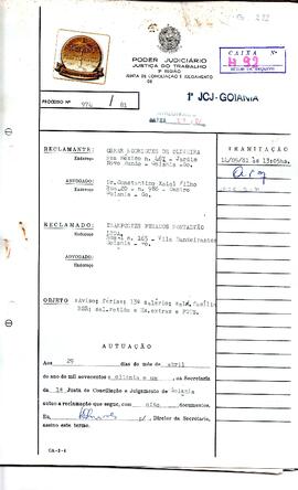 Reclamação Trabalhista 974/1981