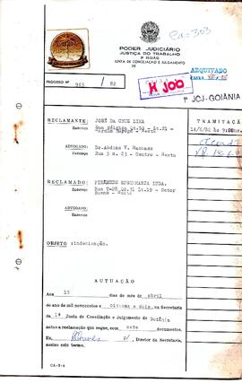 Reclamação Trabalhista 963/1982