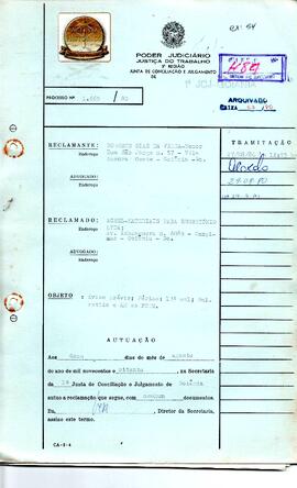 Reclamação Trabalhista 1665/1980