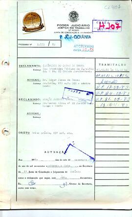 Reclamação Trabalhista 2773/1982