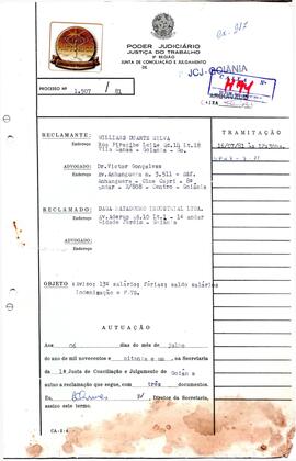 Reclamação Trabalhista 1507/1981