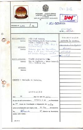 Reclamação Trabalhista 1501/1981