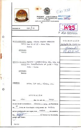 Reclamação Trabalhista 616/1982