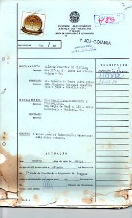 Reclamação Trabalhista 493/1980