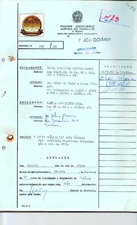 Reclamação Trabalhista 589/1980