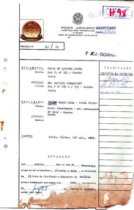 Reclamação Trabalhista 347/1982