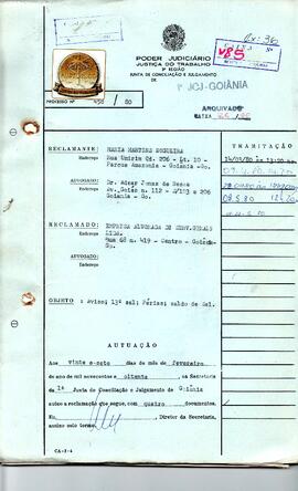 Reclamação Trabalhista 458/1980