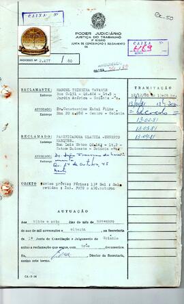 Reclamação Trabalhista 2477/1980