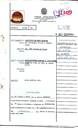 Reclamação Trabalhista 2272/1982