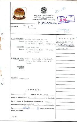 Reclamação Trabalhista 937/1981