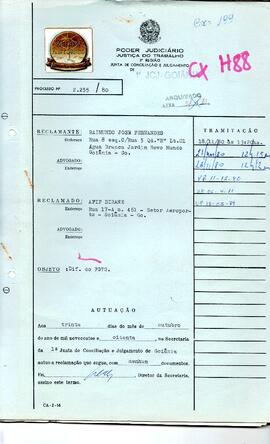 Reclamação Trabalhista 2255/1980