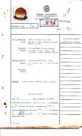 Reclamação Trabalhista 2257/1981